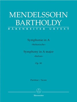 Symphony A major op. 90 "Italian" (1833-1834) by Mendelssohn Felix for Full Score