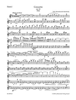 Concerto for Violin and Orchestra in E minor op. 64 by Mendelssohn Felix for
