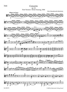 Concerto for Violin and Orchestra in E minor op. 64 by Mendelssohn Felix for