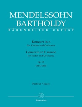 Concerto for Violin and Orchestra E minor op. 64 (Early version of 1844 and late version of 1845) by Mendelssohn Felix for V-Solo/2Fl