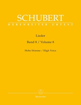 Lieder Volume 8 by Schubert Franz for High Voice