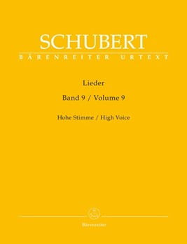 Lieder Volume 9 by Schubert Franz - Durr Walther - for High Voice
