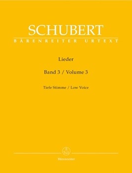 Lieder Volume 3 by Schubert Franz for Low Voice Collection