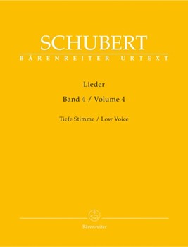 Lieder Volume 4 by Schubert Franz for Low Voice Collection