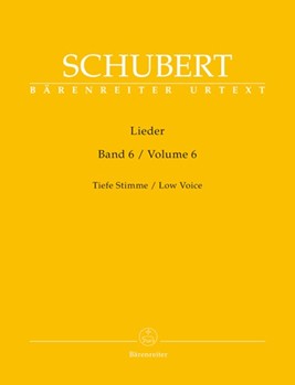 Lieder Volume 6 by Schubert Franz for Low Voice Collection