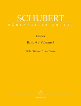 Lieder Volume 9 by Schubert Franz - Durr Walther - for Low Voice