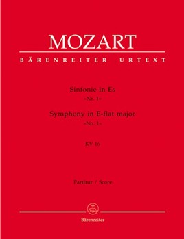Symphony Nr. 1 E-flat major K. 16 by Mozart Wolfgang Amadeus for Ob1/Ob2/Hn