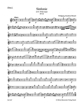 Symphony Nr. 5 B-flat major K. 22 by Mozart Wolfgang Amadeus for