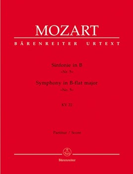 Symphony Nr. 5 B-flat major K. 22 by Mozart Wolfgang Amadeus for Orch