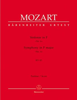 Symphony Nr. 6 F major K. 43 by Mozart Wolfgang Amadeus for Orch