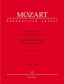 Symphony D major (based on Serenade K. 204 (213a)) by Mozart Wolfgang Amadeus for Orch