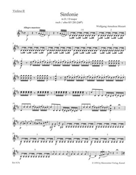 Symphony D major (based on Serenade K. 250 (248b)) by Mozart Wolfgang Amadeus for