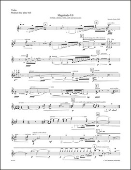 Magnitudo 90 for flute clarinet violin cello and percussion (2005) by Srnka Miroslav for Fl/clarine