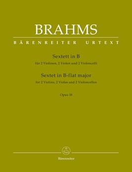 Sextet In B-flat Major Opus 18 by Brahms Johannes - Hogwood Christopher - for Str Sextet