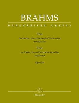Trio Opus 40 by Brahms Johannes - Hogwood Christopher - for Piano Trio