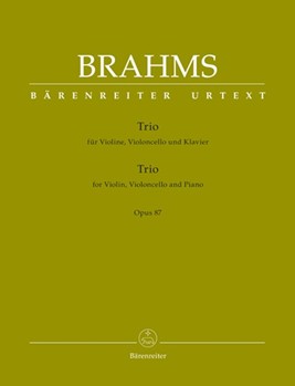 Trio for Violin Violoncello and Piano op. 87 by Brahms Johannes for Chamb Ens