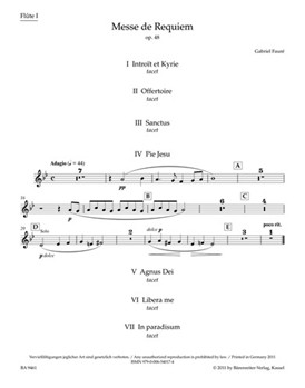 Requiem op. 48 (Version of 1900) by Faure Gabriel for