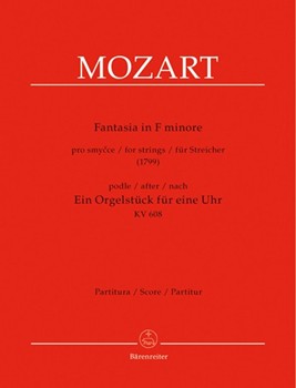 Fantasia In F Minore - Parts by Mozart Wolfgang Amadeus - Hogwood Christopher - for Str Quintet