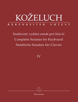 Complete Sonatas for Keyboard IV by Kozeluch for Piano (ed. Hogwood)