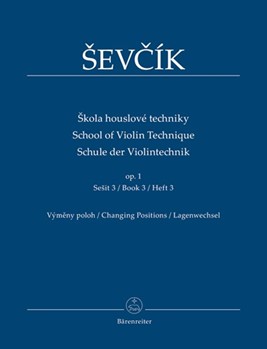 School of Violin Technique by Sevcik Otokar - Changing Positions - Book 3 for Violin Method