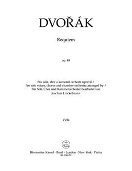 Requiem op. 89 (Arrangement for Soloists Choir and Chamber Orchestra) by Dvorak Antonin - Linckelmann Joachim - for