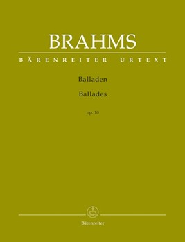 Ballades Opus 10 by Brahms Johannes for Piano