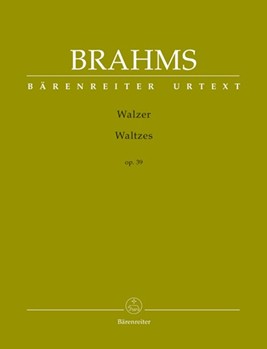 Waltzes Opus 39 by Brahms Johannes for Piano