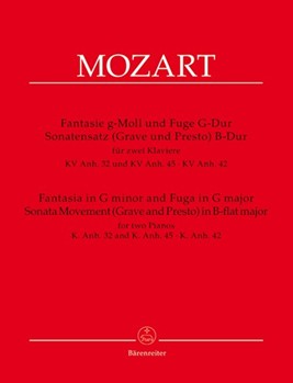 Fantasia In G Minor/Fugue In G Major by Mozart Wolfgang Amadeus - Topel Michael - for 2 Piano 4 Hands