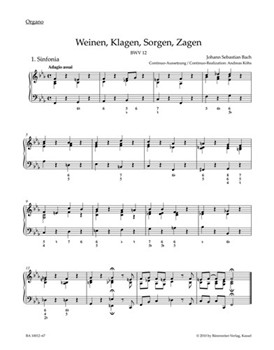 Weeping crying sorrow sighing BWV 12 -Cantata for the Sunday Jubilate- by Bach Johann Sebastian for