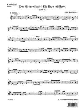 The Heavens laugh the earth exults in gladness BWV 31 -Cantata for the 1st Easter Day- by Bach Johann Sebastian for