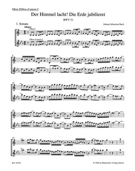 The Heavens laugh the earth exults in gladness BWV 31 -Cantata for the 1st Easter Day- by Bach Johann Sebastian for