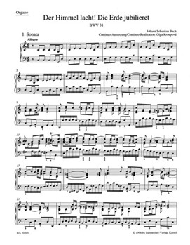 The Heavens laugh the earth exults in gladness BWV 31 -Cantata for the 1st Easter Day- by Bach Johann Sebastian for