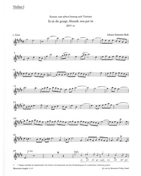 Es ist dir Gesagt Mensch was gut ist BWV 45 -Cantata for the 8th Sunday after Trinity- by Bach Johann Sebastian for
