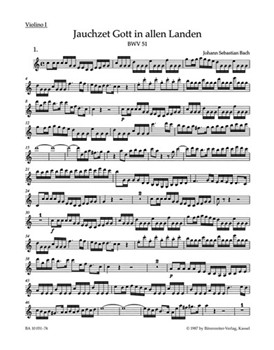 Praise ye God thruout creation BWV 51 -Cantata for the 15th Sunday after Trinity- by Bach Johann Sebastian for