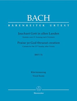 Jauchzet Gott In Allen Landen by Bach Johann Sebastian - Focke Martin - for SATB