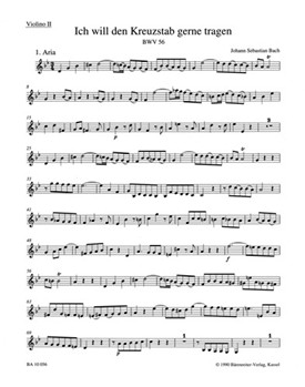 I will my cross-staff gladly carry BWV 56 "Cross Staff Cantata (Kreuzstabkantate)" -Cantata for the by Bach Johann Sebastian for