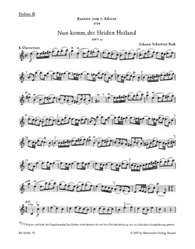 Nun komm der Heiden Heiland BWV 61 -Cantata for the First Sunday of Advent- by Bach Johann Sebastian for