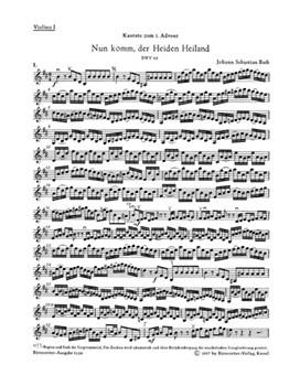 Nun komm der Heiden Heiland BWV 62 -Cantata for the First Sunday of Advent- by Bach Johann Sebastian for