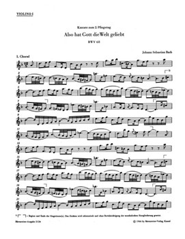 Also hat Gott die Welt geliebt BWV 68 -Cantata for Whit Monday- by Bach Johann Sebastian for