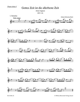 Mighty God His time is ever best BWV 106 "Actus tragicus" by Bach Johann Sebastian for