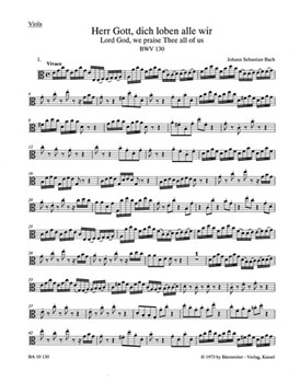 Lord God we praise Thee all of us BWV 130 -Cantata for the Feast of St. Michael- by Bach Johann Sebastian for