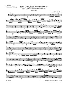 Lord God we praise Thee all of us BWV 130 -Cantata for the Feast of St. Michael- by Bach Johann Sebastian for