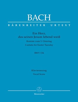 Ein Herz das seinen Jesum lebend wei? BWV 134 -Cantata for Easter Tuesday- (third version) by Bach Johann Sebastian - Raphael Gunter - for ASolo/TSol