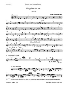 Wo gehest du hin? BWV 166 -Cantata for the 4th Sunday after Easter- by Bach Johann Sebastian for