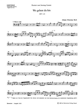 Wo gehest du hin? BWV 166 -Cantata for the 4th Sunday after Easter- by Bach Johann Sebastian for
