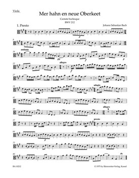 The Chamberlain is now our Squire BWV 212 "Peasant Cantata" by Bach Johann Sebastian for