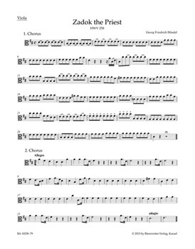 Zadok the priest HWV 258 -Coronation Anthem- by Handel George Frideric for
