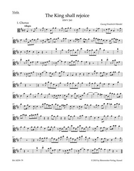 The King shall rejoice HWV 260 -Coronation Anthem- by Handel George Frideric for