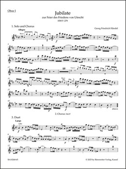 Jubilate for the Celebration of the Peace of Utrecht HWV 279 "Utrecht Jubilate"