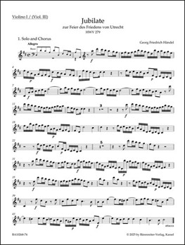 Jubilate for the Celebration of the Peace of Utrecht HWV 279 "Utrecht Jubilate"